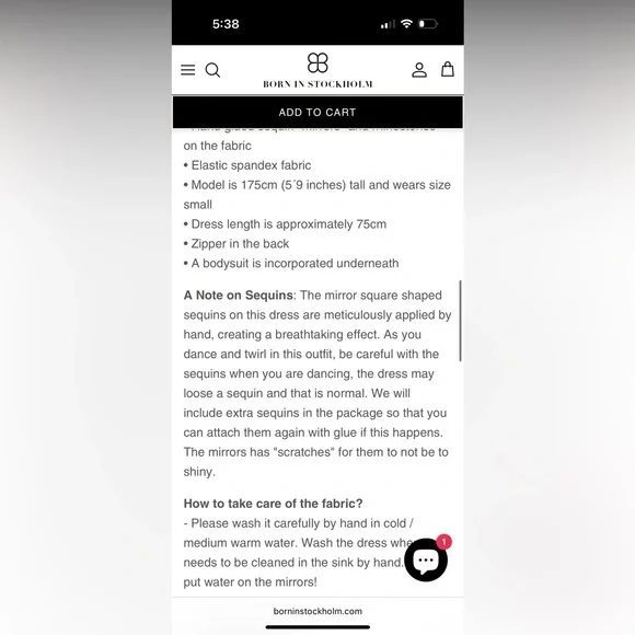 Born in Stockholm Raquel Mirror Dress White (NWT) Perfect for BURNING MAN! - Picture 8 of 8